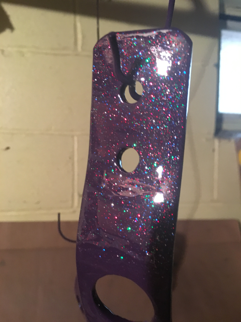 This picture was taken with two coats of clear, the top coat still wet.